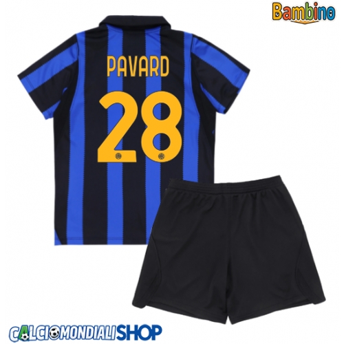 Maglie da calcio Inter Milan Benjamin Pavard #28 Prima Maglia Bambino 2026-27 Manica Corta + Pantaloni corti)